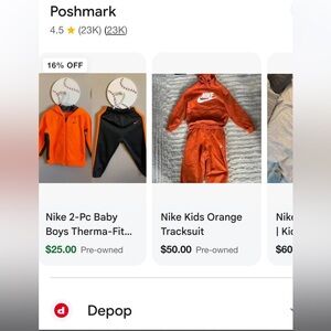 Nike Vibrant Orange and Charcoal Tracksuit